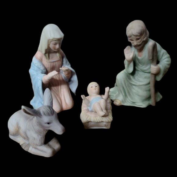 Vintage Lefton 1983 The Christopher Collection 4 Pc.‎ Nativity Scene #03224 - Picture 1 of 12